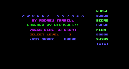 Forest Raider Title Screen